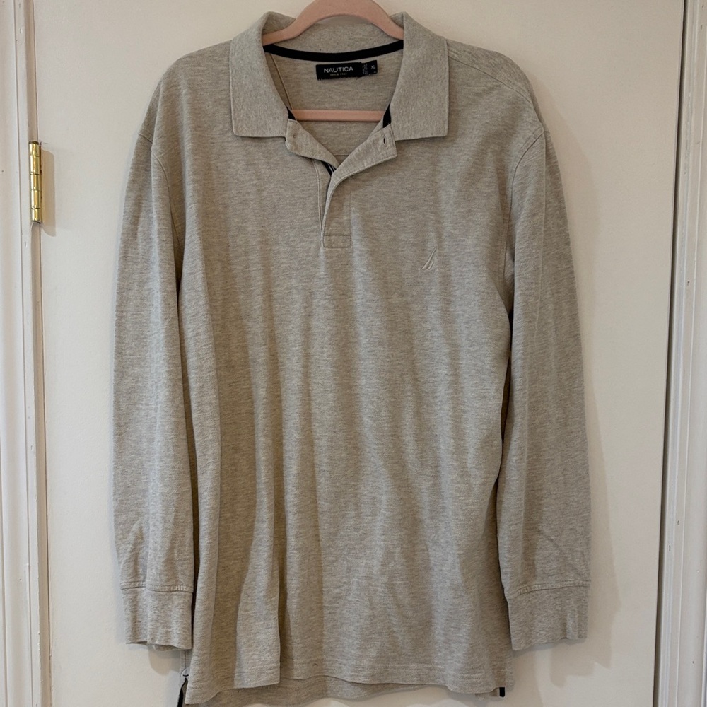Nautica Men's Heather Gray Polo Shirt